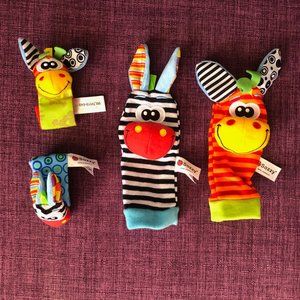 Set of Baby Socks and Wrist Rattles